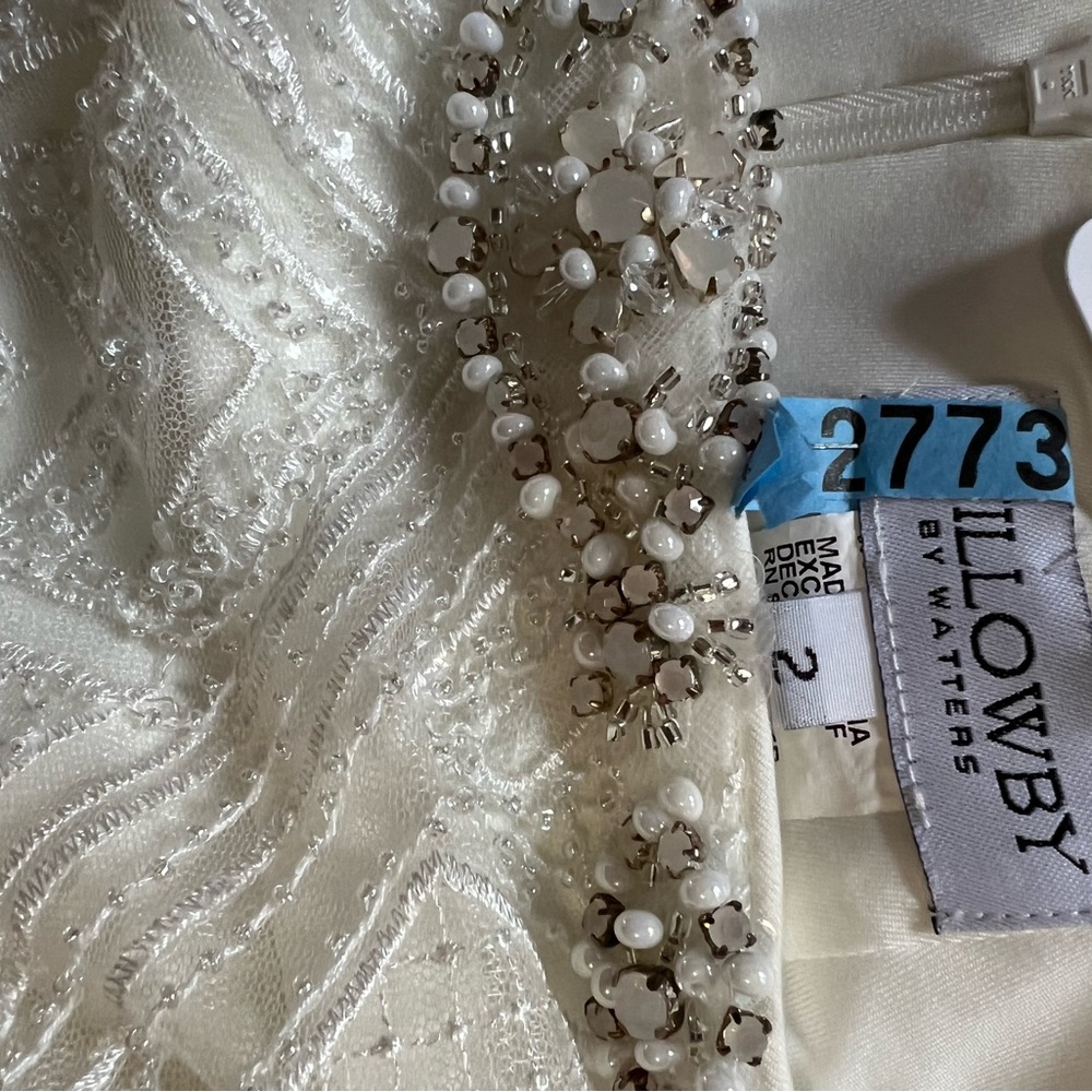 Wedding separates: tulle corset top with boning, fully beaded skirt, veil - Picture 13 of 15